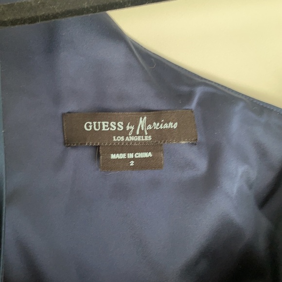 Guess Marciano navy asymmetrical mini dress - Picture 2 of 4